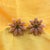 Marquise Shape Stones Flower Stud Earrings