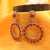 Double Sparkle Circle Stones Drop-Dangle Wedding Earrings