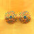 Starburst Sparkle Colorful Flower Designl Stones Earrings