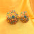 Starburst Sparkle Colorful Flower Designl Stones Earrings