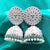 Impressive Solid Oxidised Jhumka Earring