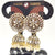 Genuine Cubic Zirconia With Golden Jhumka Earring