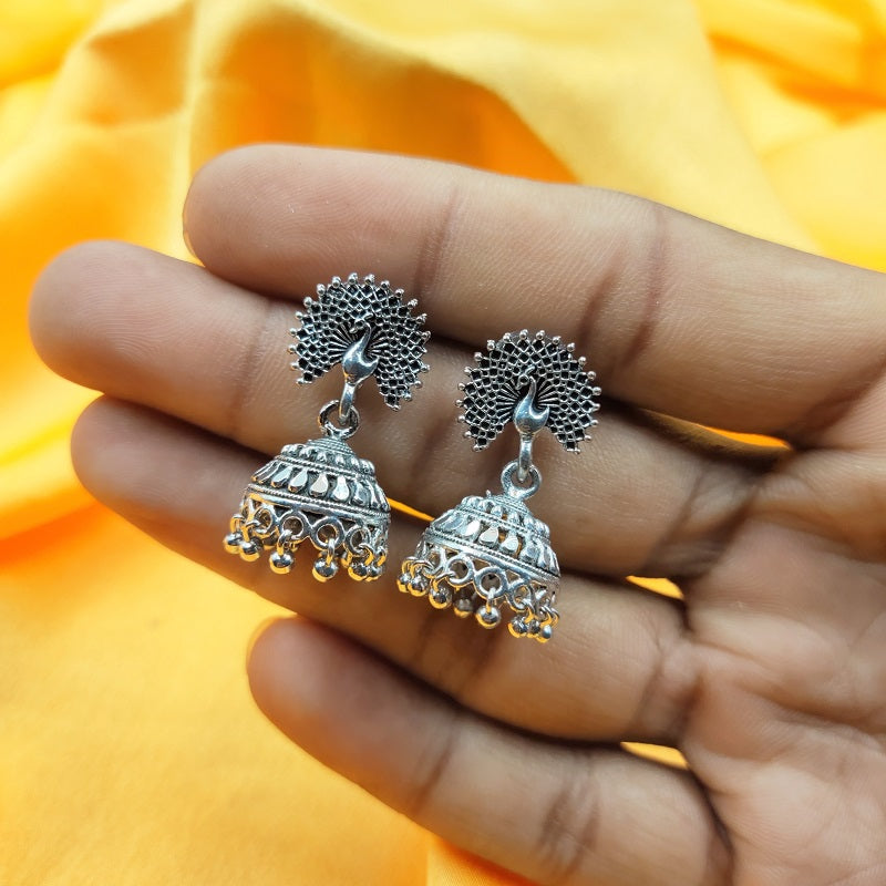 J1124 Antique Nagas Nakshi Temple Traditional Broad Big Jhumka Earrings  Online | JewelSmart.in