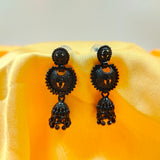 Inky Black Fine Traditional Earring