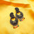 Solid Golden Flower Design Multi Color Beads Earring
