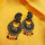 Solid Golden Flower Design Multi Color Beads Earring