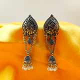 Gujarati Style Chain Jhumka Earring