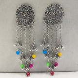 Multi Layer Flower With Multi Chain Flower Earring