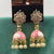 Lotus Print Jhumka With Flower Face Earring