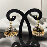 Royal Single Jhumka With Pearls Beads Earring
