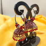 Fabulous Lotus Jhumka With Hoop Style Earring