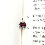 Hollow Flower Design Dome Stone Nose Pin
