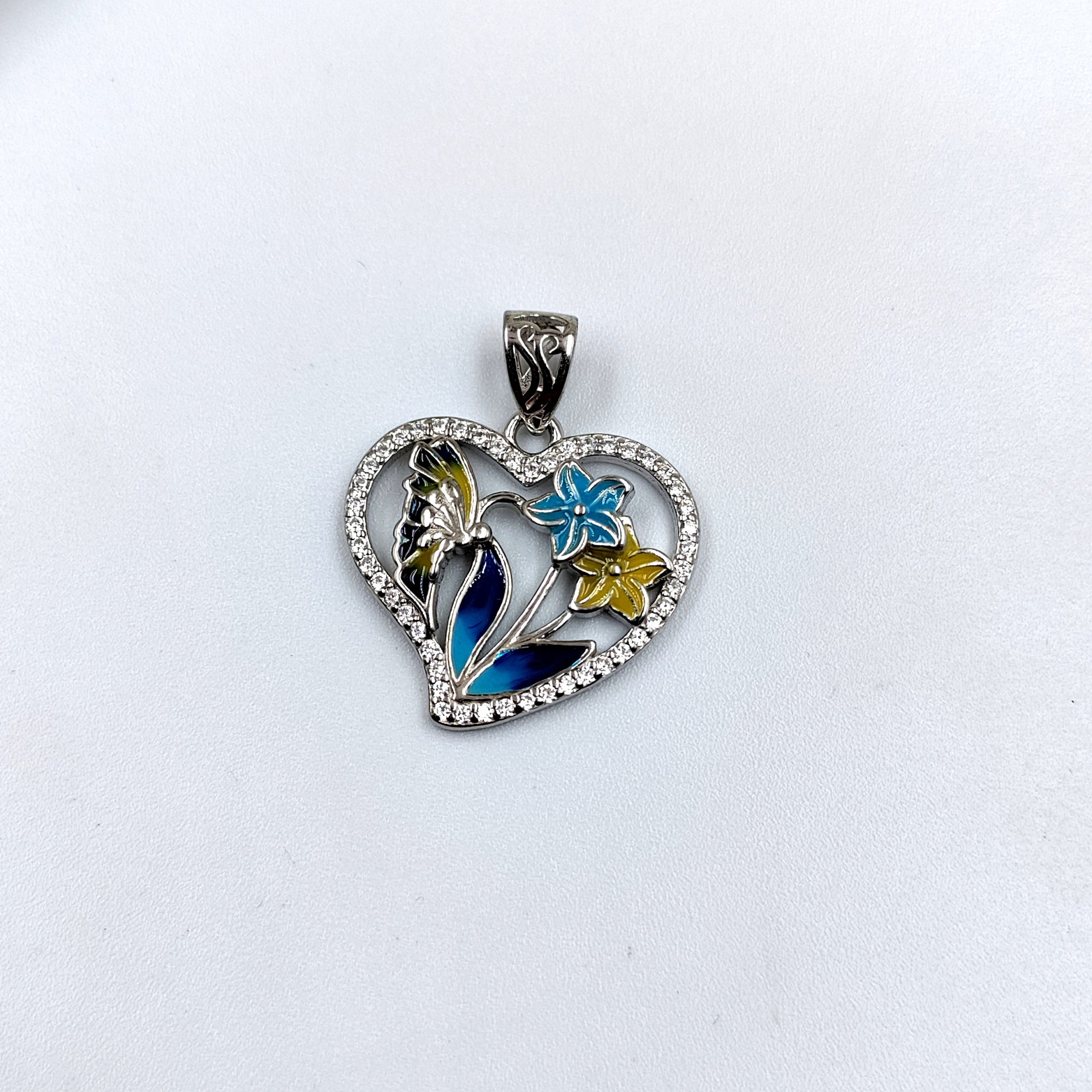 Multi color 925 Sterling Silver Pendant Petal Shape Beautiful Floral Design Enamel Pendant Handmade Jewellery