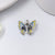 Butterfly CZ 925 Sterling Silver Pendant Stylish Lemon and blue Pendant Handmade Jewellery Birthday, Anniversary, Wedding
