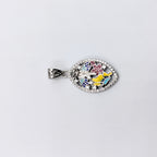 Fairy Designed Beautifully Crafted Enamel Pendant CZ Paved Jewelry Cute Floral Handmade Bridesmaid Jewellery Minimalist Art