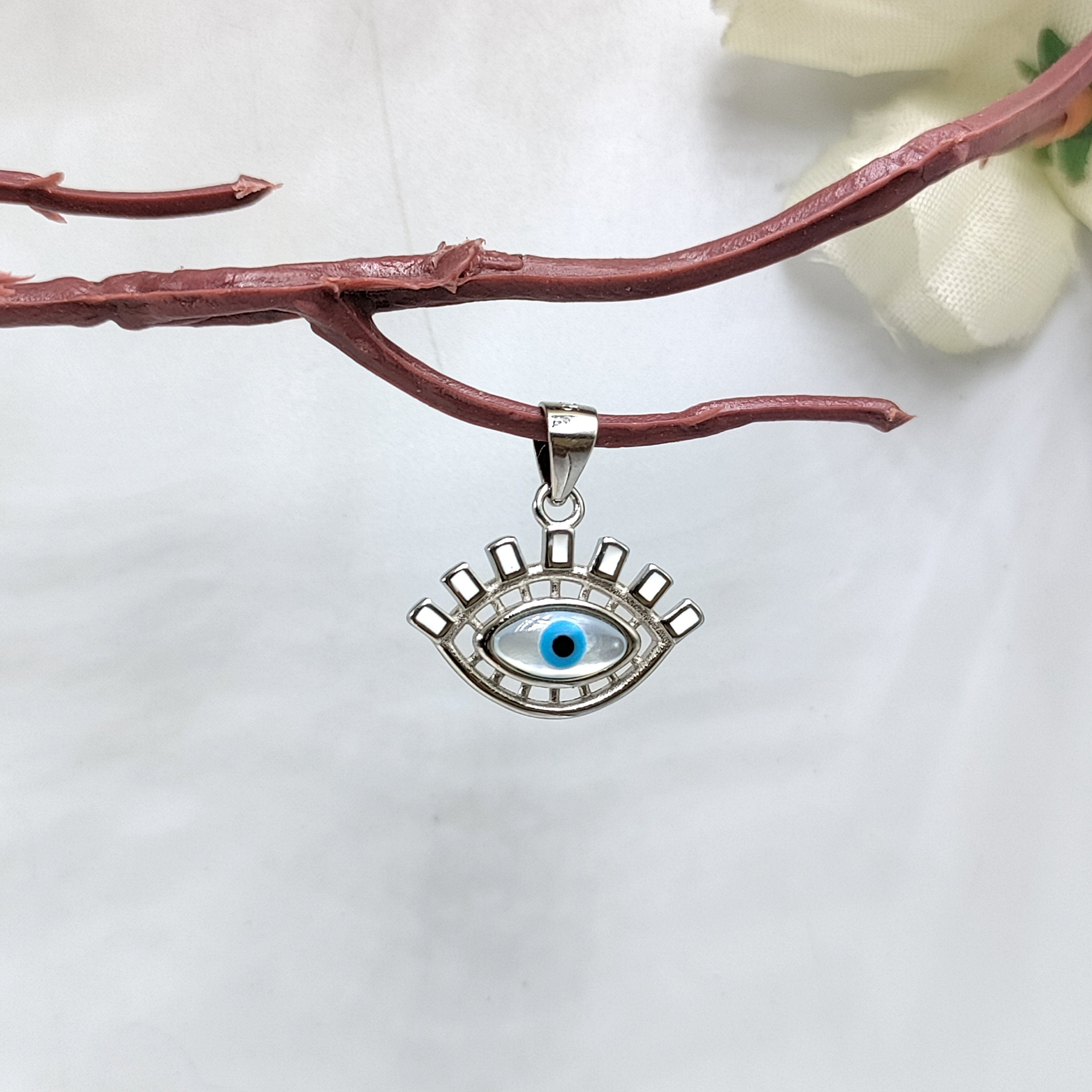 Evil Eye pendant 925 Silver Pendant Beautiful jewelry for Good luck Pendant Handmade Minimalist Pendant