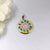 Round Floral Design Yellow Enamel Pendant 925 Sterling Silver Beautifully Crafted Handmade jewelry Handmade Jewellery
