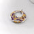 Yellow Purple Round Enamel Pendant 925 Sterling Silver Beautiful Handcrafted Floral art jewelry