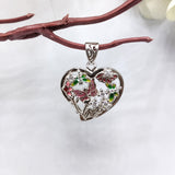 925 Sterling Silver Pendant Pink Butterfly Petal Shape Beautiful Floral Design Enamel Pendant Handmade Jewellery