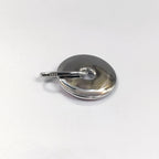 Baby Pink Enamel Circle Pendant 925 Sterling Silver Beautifully Crafted Rhodium Plated Handmade art jewelry Cute Handmade Jewellery