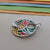 Multicolor Round Enamel Pendant 925 Sterling Silver Beautiful Handcrafted Floral art jewelry