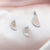 Beautifull 925 Sterling Silver Rose Gold Color White CZ Earrings Pendant Set Geometrics shape Earrings