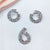 925 Sterling Silver Luxury Modern Twisted Circle Pendant Earrings Set with English Lock Swirl Large Spiral Design Minimalist Handmade Gift
