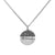 Stuning Round Shape Charm With Half CZ Half Solid Silver 925 Sterling Silver Necklace Pendant set Lovely Minimalist Handmade Gift for her