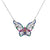 925 Sterling Silver Multicolor CZ Amazing Large Butterfly Pendant Amazing Necklace Stylish Minimalist Handmade Gift