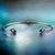 Solid Silver Evil Eye Open ended cuff style Jewelry Handmade Kada Adjustable Bracelet Best Gift idea for Girls