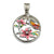 Multi color 925 Sterling Silver Pendant Round Shape Pendant Handmade Jewellery (29x21 mm)