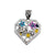 Unique Heart Pendant 925 Sterling Silver Beautifully Crafted Enamel Pendant Floral CZ Jewelry Cute Handmade Jewellery