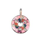 Baby Pink Enamel Circle Pendant 925 Sterling Silver Beautifully Crafted Rhodium Plated Handmade art jewelry Cute Handmade Jewellery