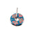 Round Multicolor Enamel Pendant 925 Sterling Silver Floral Design Handmade art jewelry Handmade Jewellery