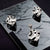 Black Lover Gift 925 Sterling Silver CZ Black and White Enameled Pendant Earring Set Luxury Enamel Fine Jewelry Minimalist Handmade Gift