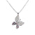Multicolor CZ Beautifull Large Cross Butterfly Pendant Amazing Necklace Stylish Minimalist Handmade Gift 925 Sterling Silver