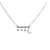 925 Sterling Silver Stars and Crescent Moon Shaped Cubic Zirconia Bar Pendant Necklace Minimalist Handmade Gift for her