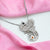 925 Sterling Silver Sparkling CZ Bird Saprrow Big Pendant Necklace Stylish Minimalist Handmade Gift for Wedding