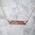 925 Sterling Silver Rectangular Rose Gold Plated Bar Penadant with CZ Zigzag Pattern Pendant Beautiful Necklace set Minimalist Handmade Gift