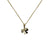 925 Sterling Silver Yellow Gold Colored Tiny Flower Charm Necklace Pendant set Lovely Minimalist Handmade Gift