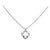 925 Solid Silver Little Clover Charm CZ Outline Pendant Chain Set for Women Beautiful Necklace Minimalist Handmade Gift