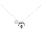 925 Sterling Silver Double Heart Pendant Necklace Set Lovely Twin Heart Jewellery Minimalist Handmade Gift for lover