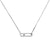 925 Sterling Silver Rectangular CZ Bar Penadant Connecting Link Pattern Pendant Necklace Minimalist Handmade Gift for Women