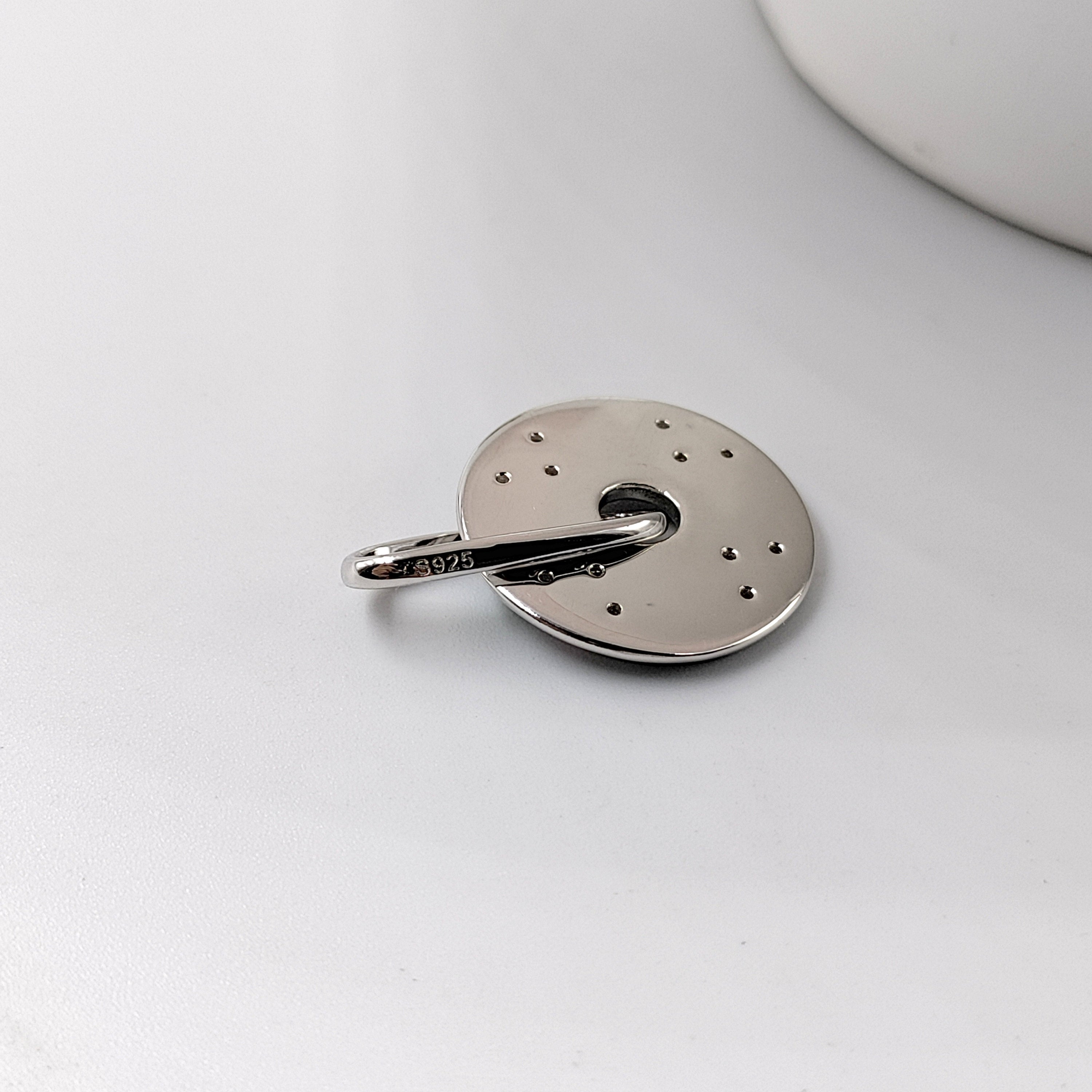 Multicolor Enamel Pendant Round 925 Sterling Silver Beautiful Handmade Jewellery