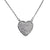 925 Sterling Silver Heart Shape Pendant Unisex Cubic Zirconia Necklace set Lovely Minimalist Handmade Gift for lover,Girlfriend,Wife