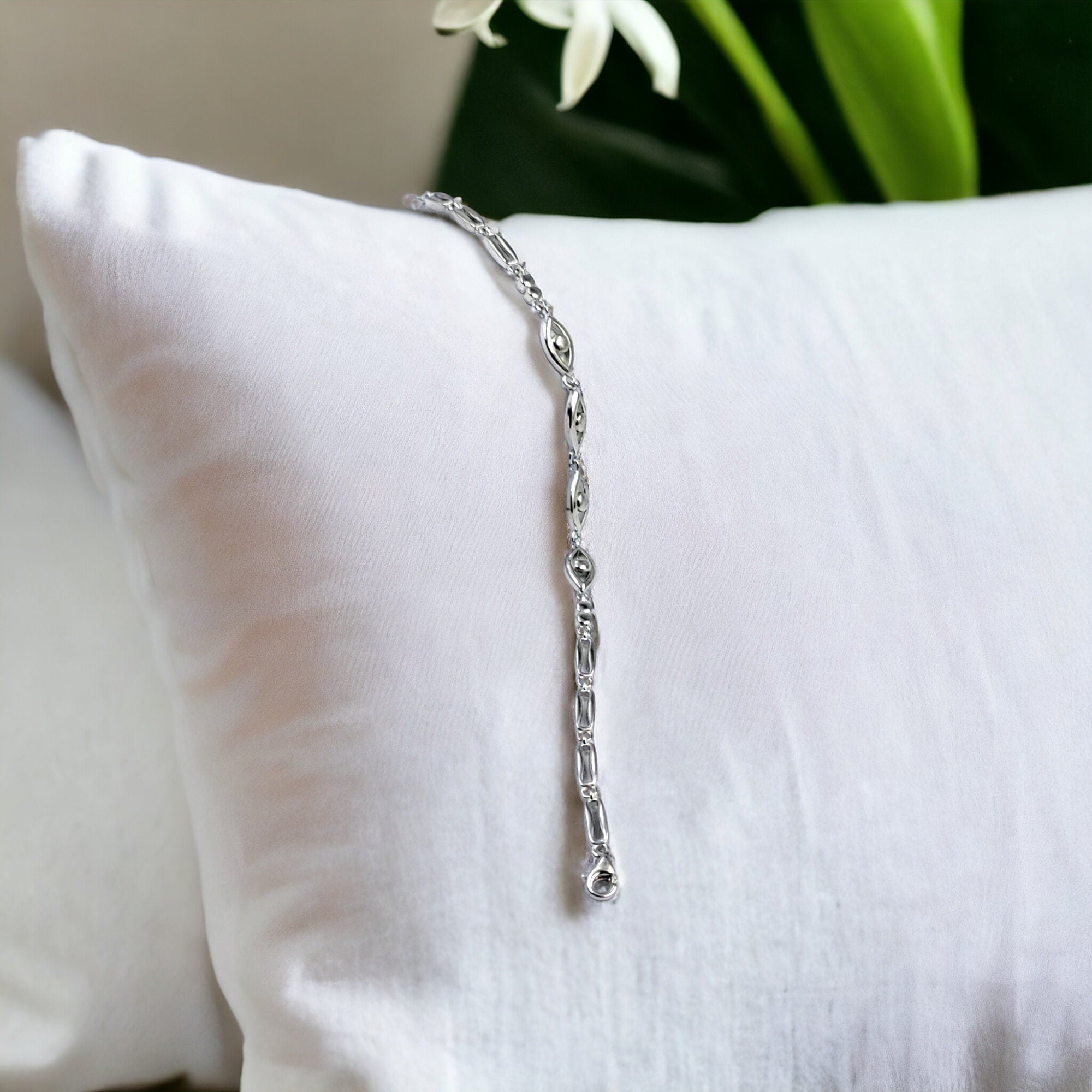 925 Sterling Silver Minimalist Vintage Design Bracelet Minimalist Gift for Mother's Day