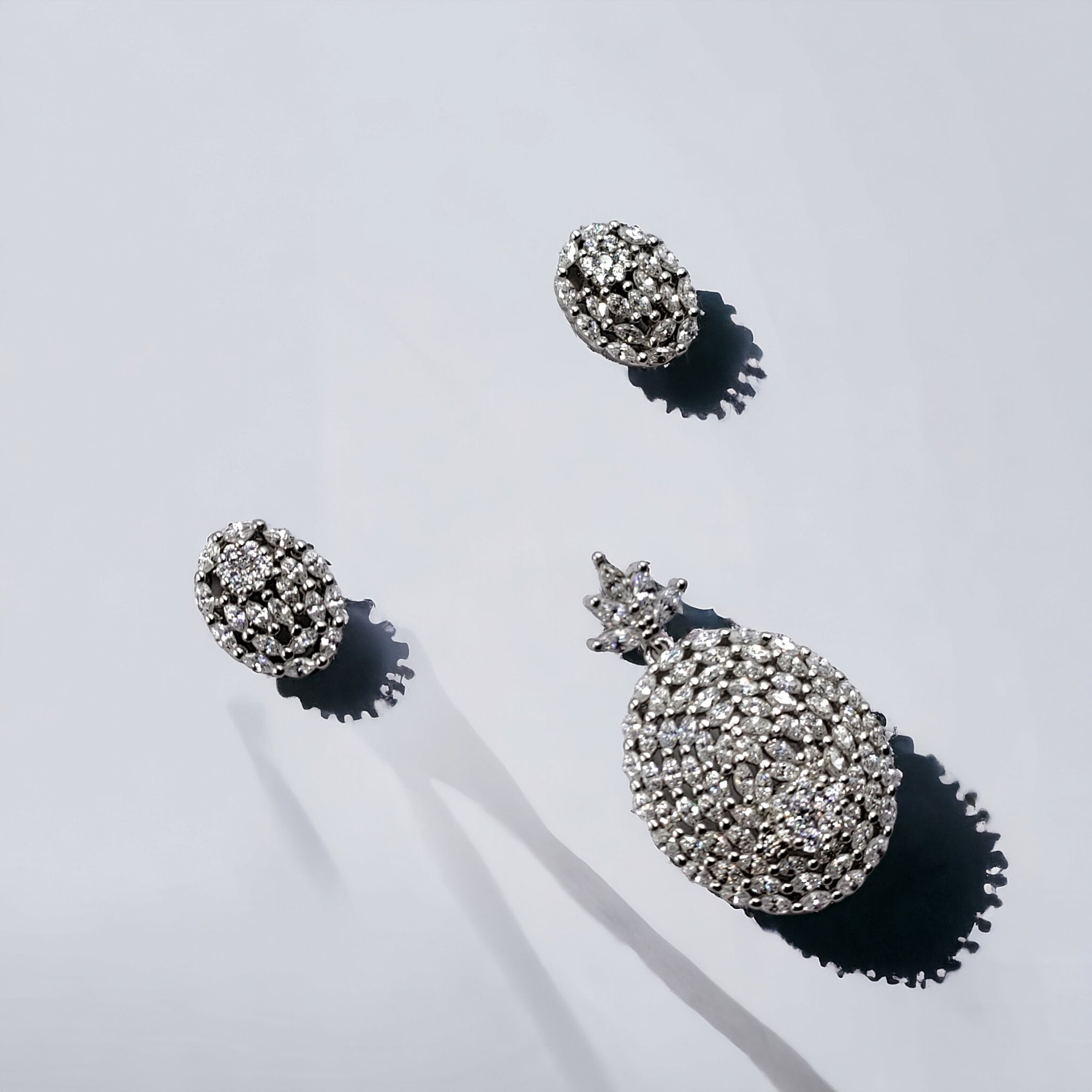 Big Oval Dangle Drop Earrings 925 Sterling Silver Drop Sparkling Colorless CZ Minimalist Handmade Gift for Mother,Daughter,Sister