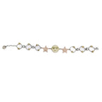 925 Sterling Silver Rock star Funky Star Shimmery Tennis Unisex Bracelet Stylish Gift for Christmas,New year