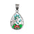 Floral Flower Pendant 925 Sterling Silver Beautifully Crafted Pear Shape Enamel Pendant Handmade Jewellery