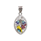 Fairy Designed Beautifully Crafted Enamel Pendant CZ Paved Jewelry Cute Floral Handmade Bridesmaid Jewellery Minimalist Art